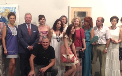 Emotivo homenaje a Enrique Montenegro con la exposición de artistas plasticos en Fundacion Caja Rural del Sur