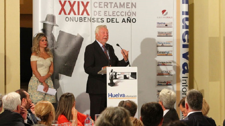 El presidente de la Fundación Caja Rural del Sur, José Luis García Palacios, Premio Especial del Jurado de los Onubenses del Año