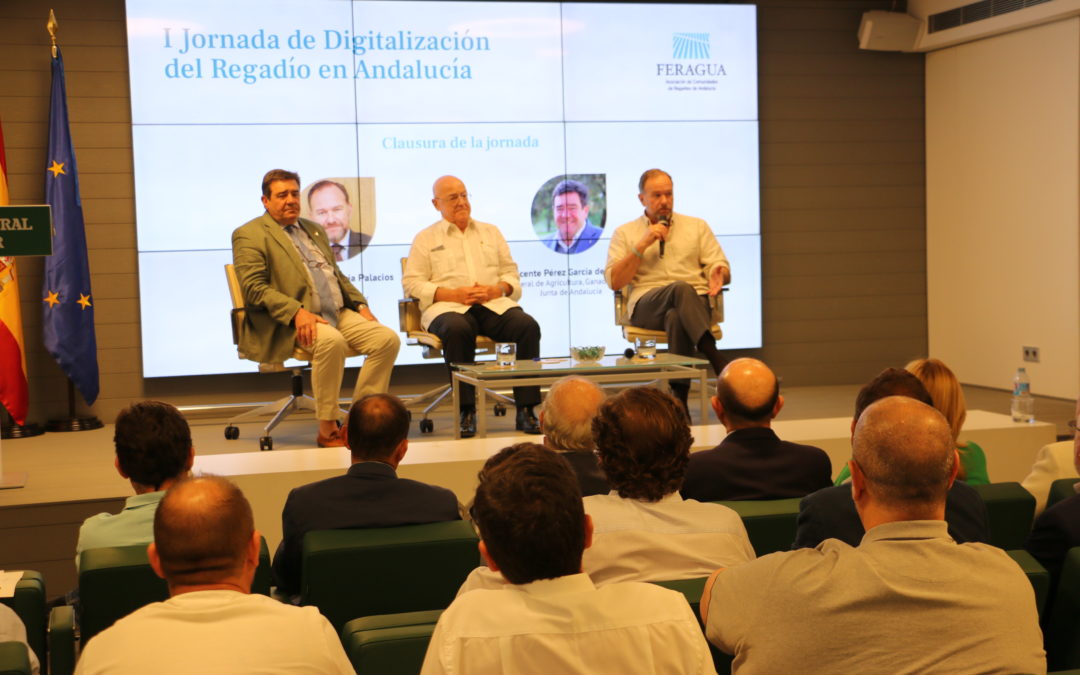 El Presidente de Caja Rural del Sur, José Luis García-Palacios, clausura Ia I Jornada de Digitalización del Regadío en Andalucía de Feragua
