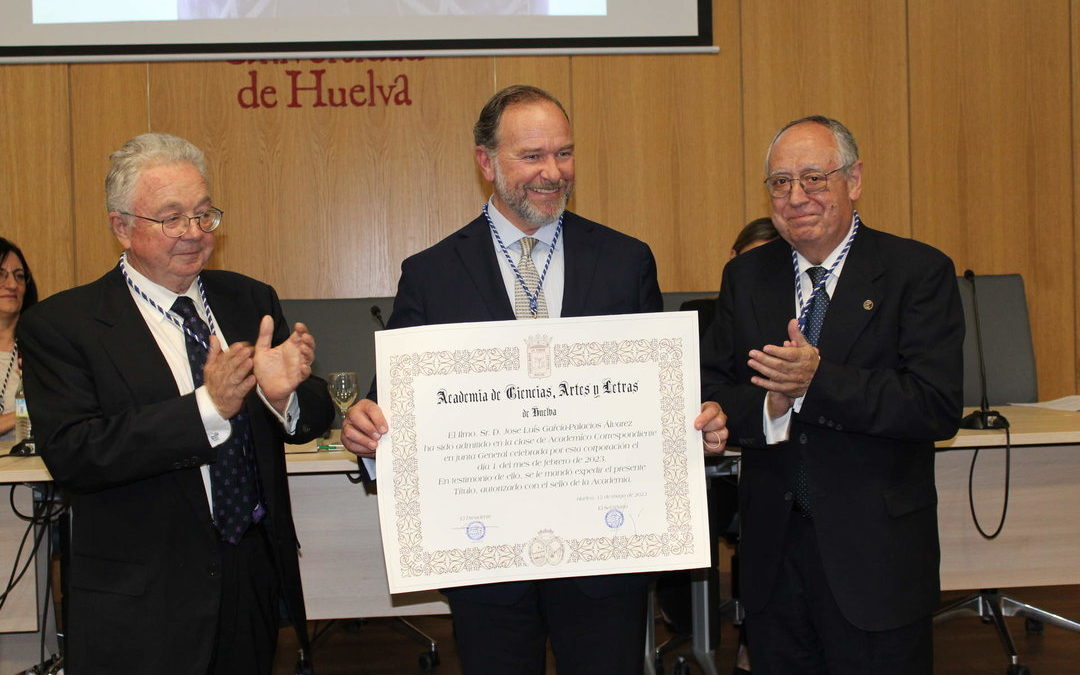 José Luis García-Palacios, nuevo académico de la Academia de Ciencias, Artes y Letras de Huelva