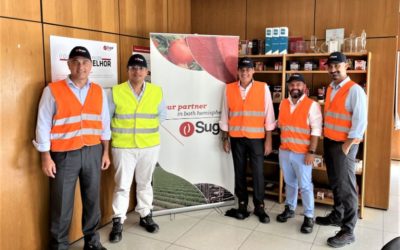 Visita de directivos de Caja Rural del Sur a las instalaciones de la empresa agroalimentaria portuguesa,  Sugal Group