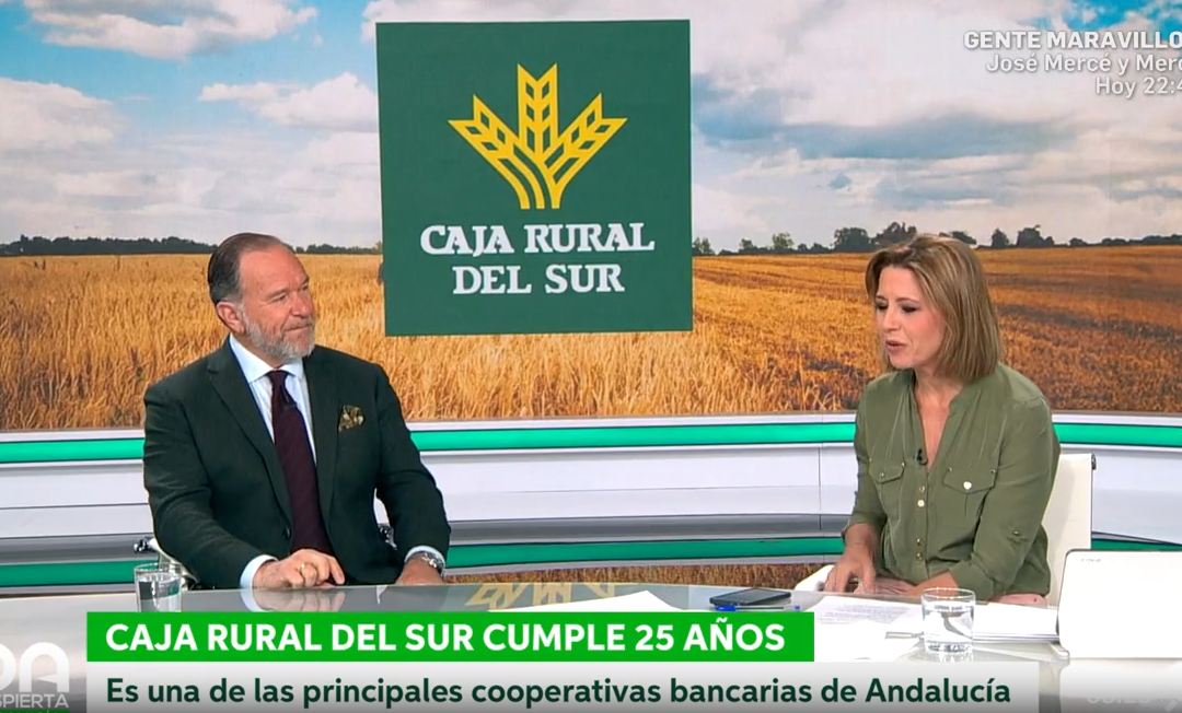 Entrevista al Presidente de Caja Rural del Sur en Canal Sur TV en el 25 aniversario de la entidad
